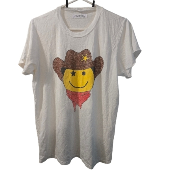 Lauren Moshi Wolf Cowboy Happy Face tee - Picture 6 of 12